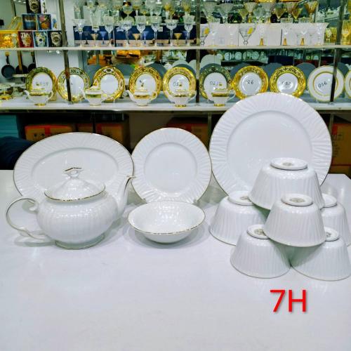 60 talik idishlar to'plami oq JSL-7H