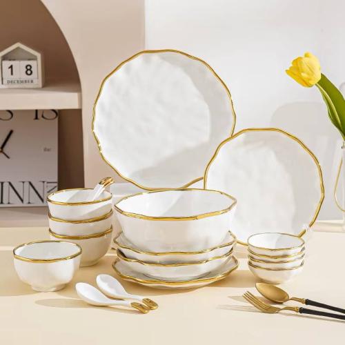 Royal home 42 talik idishlar to'plami oq