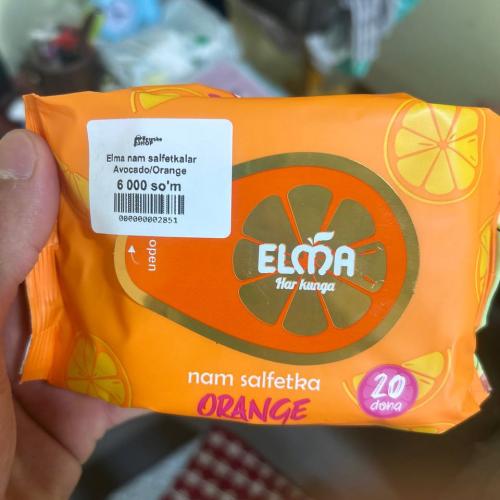 Elma nam salfetkalar Avocado/Orange