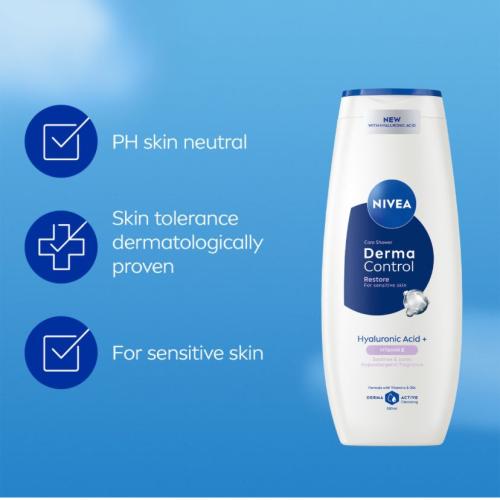 Nivea Derma Control dush uchun gel (sezuvchan teri uchun) 250ml