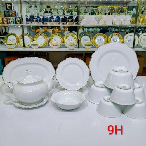 60 talik idishlar to'plami oq JSL-9H