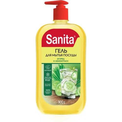 Sanita idish yuvish uchun gel (bodring&lemongrass) 900 gr