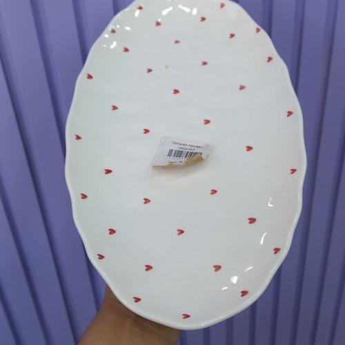 Oq yurak oval tarelka