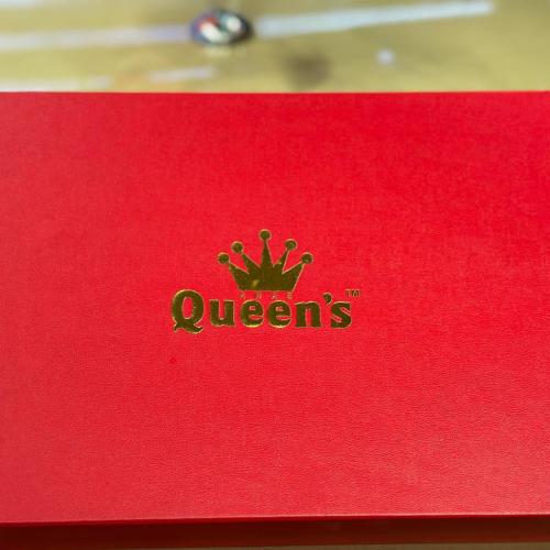 Chashka tarelka Queens qizil(1*8)